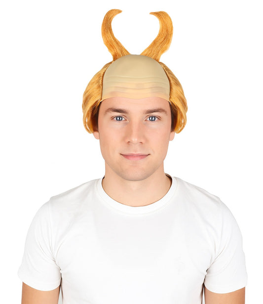 Wigs2you H-7047 大人用メンズ 角付きマンチカンウィッグ - ライトオレンジ ファンタジーヘアピース