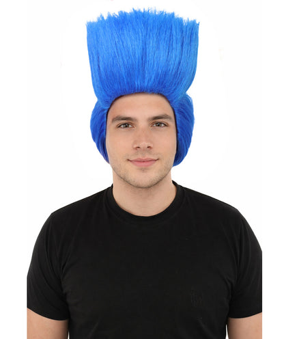 Wigs2you H-7049  大人用メンズショートストレートフルウィッグ ブルー 合成繊維 コスチューム、パーティー、テーマイベントに最適