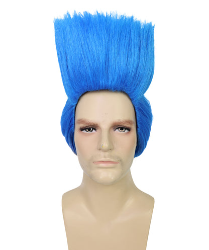 Wigs2you H-7049  大人用メンズショートストレートフルウィッグ ブルー 合成繊維 コスチューム、パーティー、テーマイベントに最適