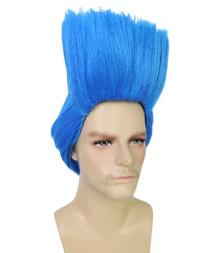 Wigs2you H-7049  大人用メンズショートストレートフルウィッグ ブルー 合成繊維 コスチューム、パーティー、テーマイベントに最適