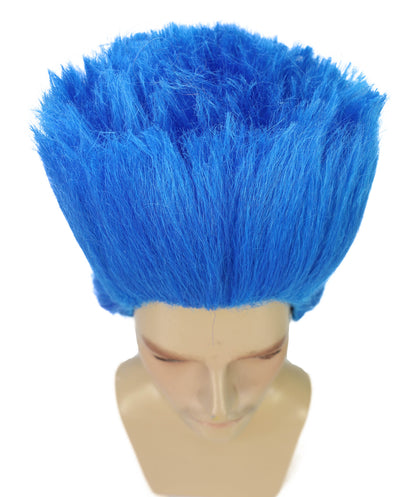 Wigs2you H-7049  大人用メンズショートストレートフルウィッグ ブルー 合成繊維 コスチューム、パーティー、テーマイベントに最適