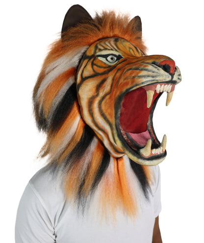 Wigs2you  H-7051  大人用ユニセックス 毛皮タイガー フルウィッグ マスク付き 合成繊維 ハロウィン・ジャングルコスプレ用