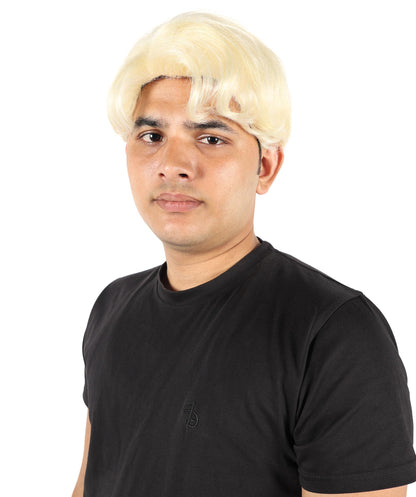 Wigs2you H-7052  大人用メンズショートレイヤードK-POPスタイルフルウィッグ ブロンド合成繊維 コスプレ、舞台公演、ハロウィン、テーマイベントに最適
