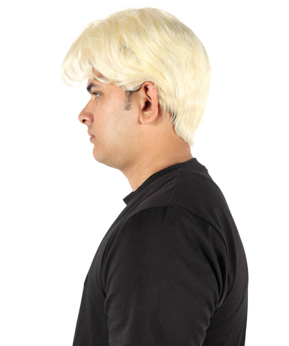 Wigs2you H-7052  大人用メンズショートレイヤードK-POPスタイルフルウィッグ ブロンド合成繊維 コスプレ、舞台公演、ハロウィン、テーマイベントに最適