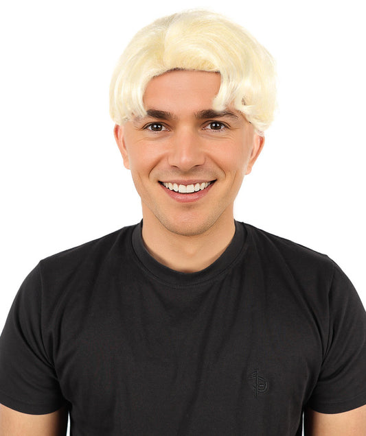 Wigs2you H-7052  大人用メンズショートレイヤードK-POPスタイルフルウィッグ ブロンド合成繊維 コスプレ、舞台公演、ハロウィン、テーマイベントに最適
