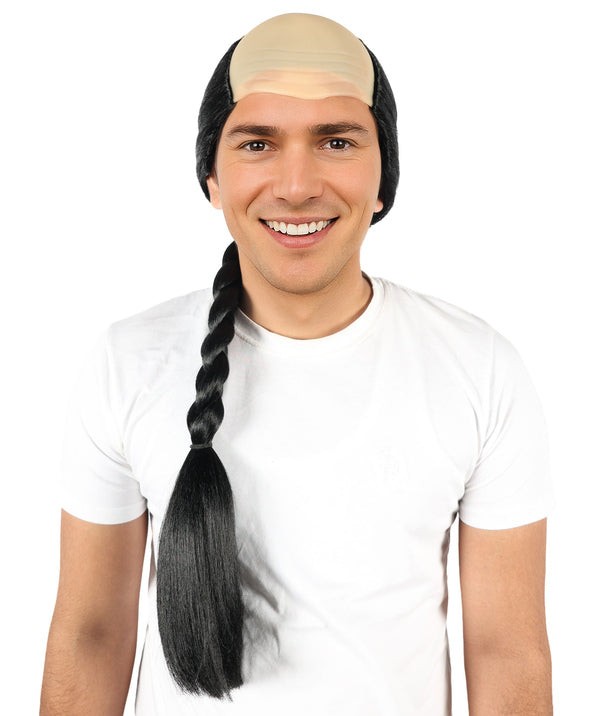 Wigs2you H-7053  大人用メンズ クラシックブラック 編み込み フルウィッグ ロング 合成繊維 ハロウィン、コスプレ、舞台、パーティーに