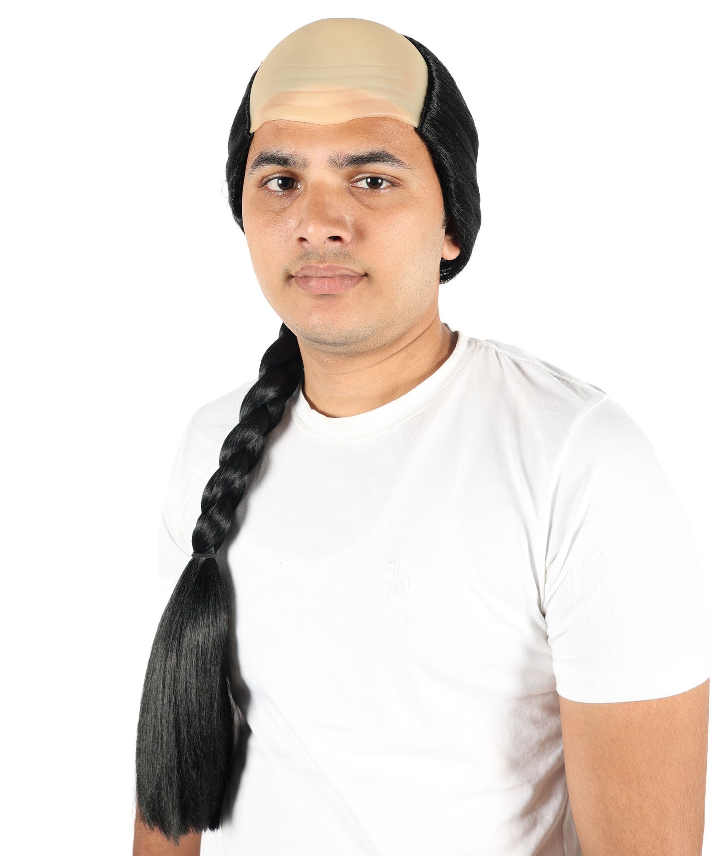 Wigs2you H-7053  大人用メンズ クラシックブラック 編み込み フルウィッグ ロング 合成繊維 ハロウィン、コスプレ、舞台、パーティーに