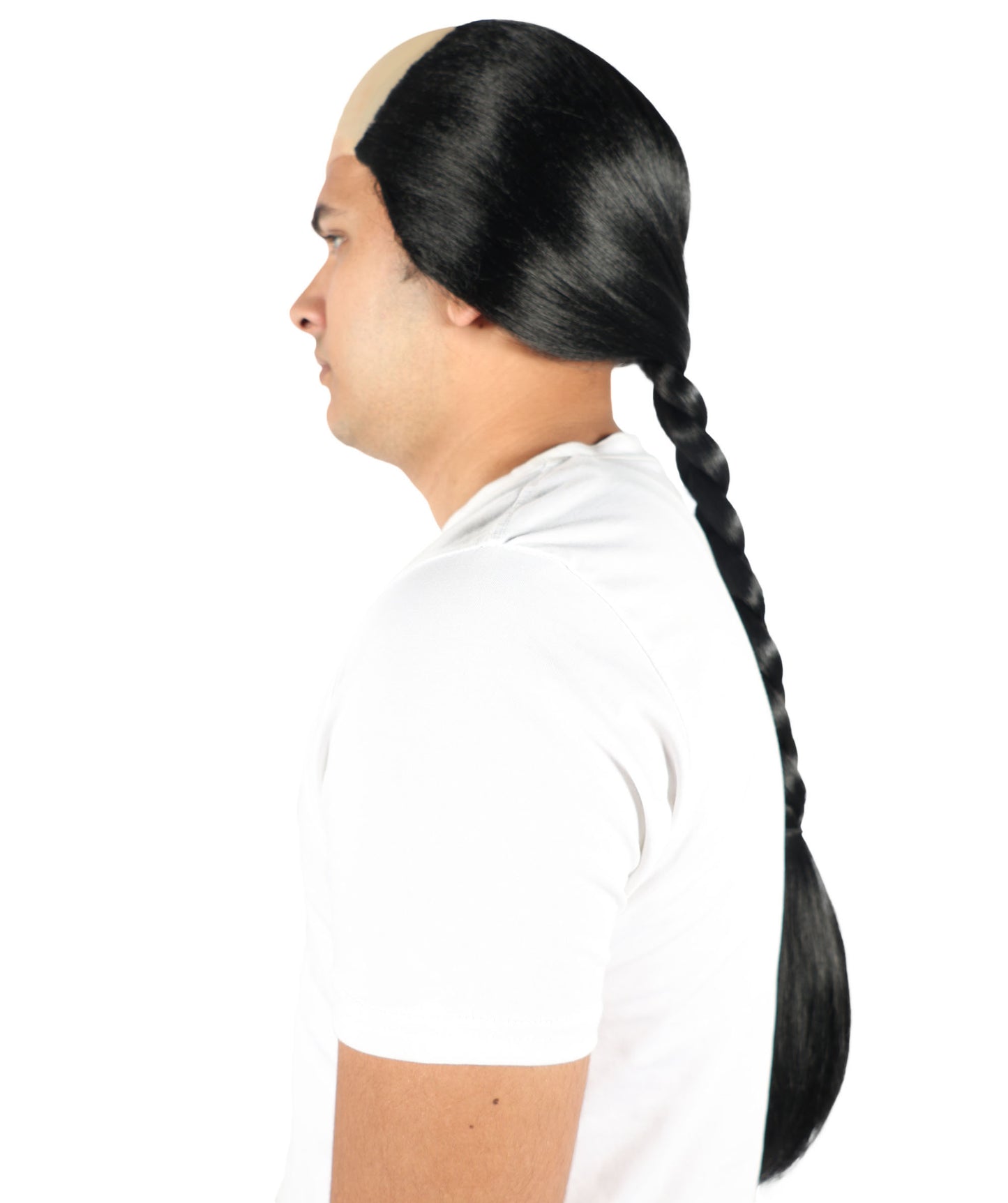 Wigs2you H-7053  大人用メンズ クラシックブラック 編み込み フルウィッグ ロング 合成繊維 ハロウィン、コスプレ、舞台、パーティーに