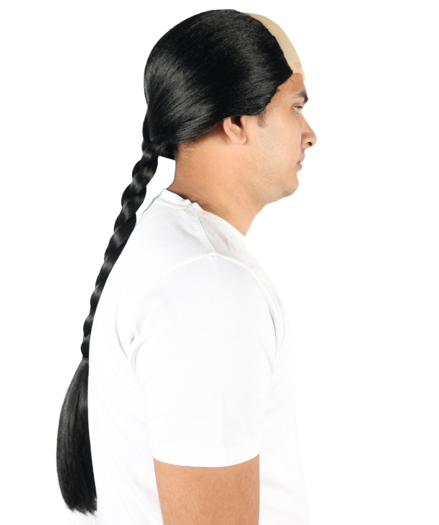 Wigs2you H-7053  大人用メンズ クラシックブラック 編み込み フルウィッグ ロング 合成繊維 ハロウィン、コスプレ、舞台、パーティーに