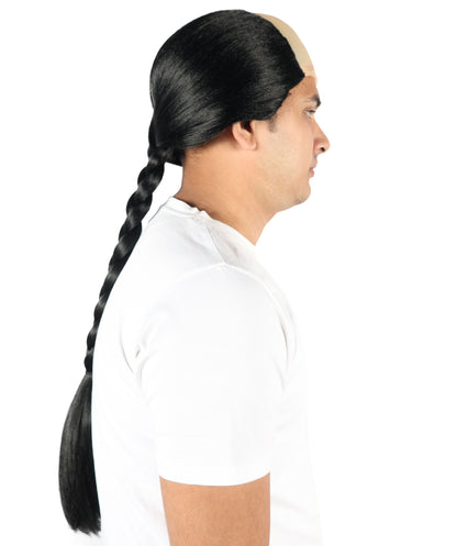 Wigs2you H-7053  大人用メンズ クラシックブラック 編み込み フルウィッグ ロング 合成繊維 ハロウィン、コスプレ、舞台、パーティーに