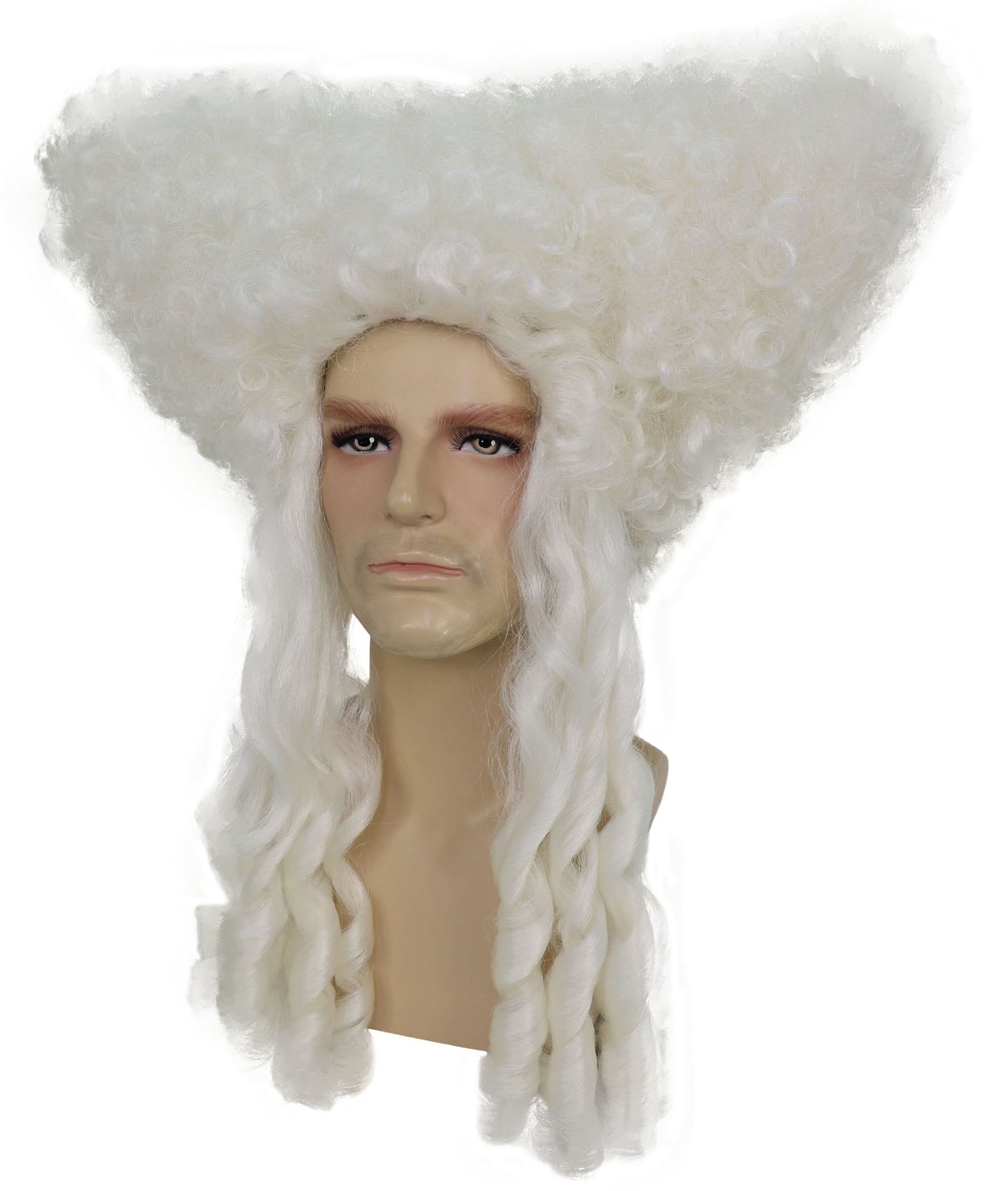 Wigs2you H-7056  大人用メンズ コロニアル ジェントルマン フルウィッグ ホワイト カーリー 合成繊維 ハロウィン、コスプレ、舞台、ロールプレイ用