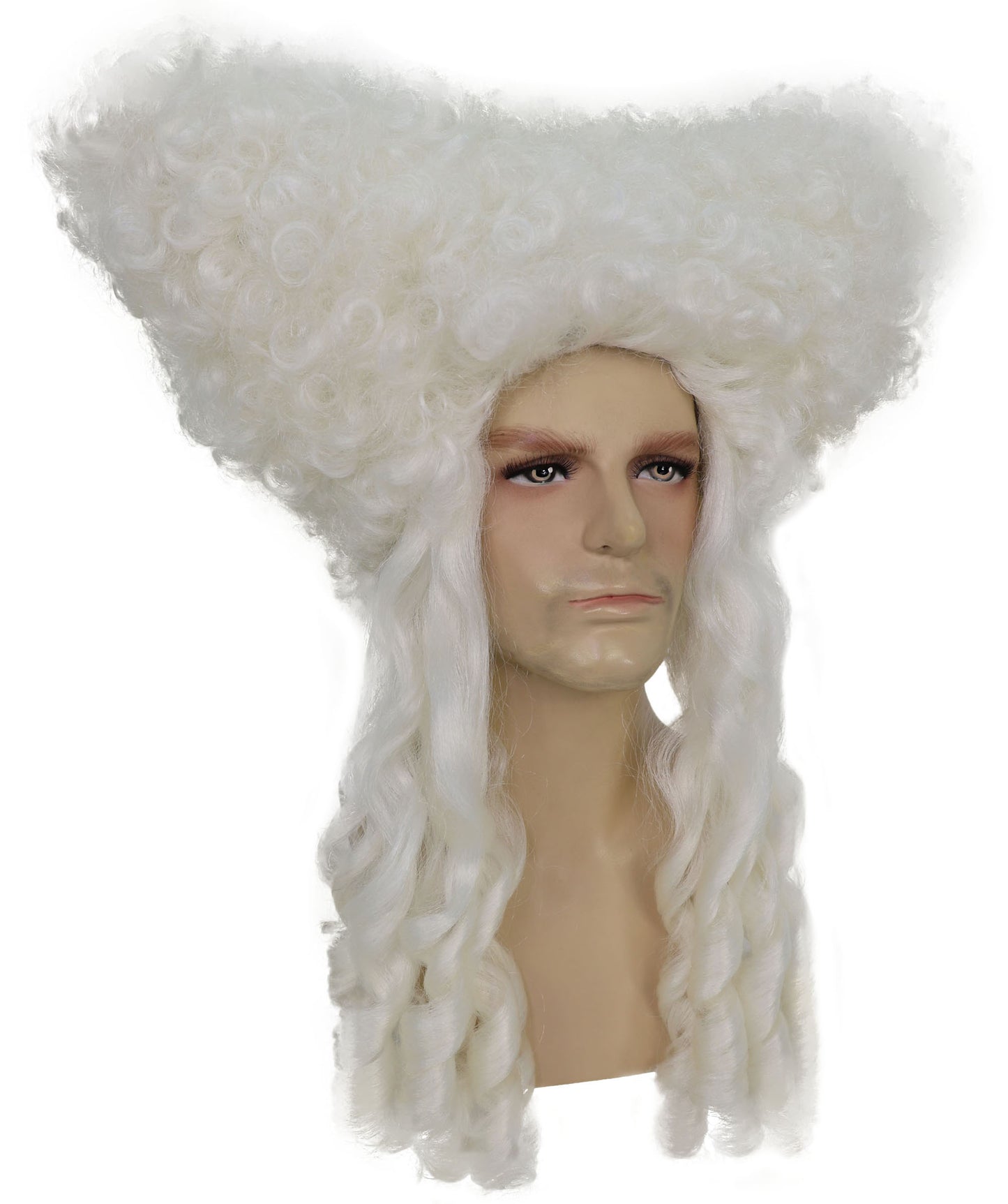 Wigs2you H-7056  大人用メンズ コロニアル ジェントルマン フルウィッグ ホワイト カーリー 合成繊維 ハロウィン、コスプレ、舞台、ロールプレイ用