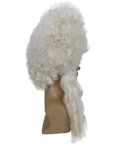 Wigs2you H-7056  大人用メンズ コロニアル ジェントルマン フルウィッグ ホワイト カーリー 合成繊維 ハロウィン、コスプレ、舞台、ロールプレイ用