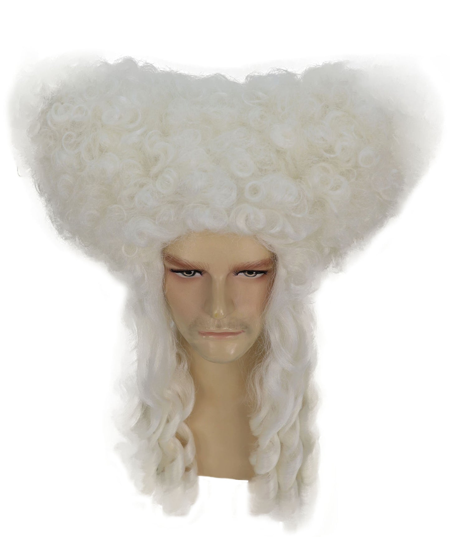 Wigs2you H-7056  大人用メンズ コロニアル ジェントルマン フルウィッグ ホワイト カーリー 合成繊維 ハロウィン、コスプレ、舞台、ロールプレイ用