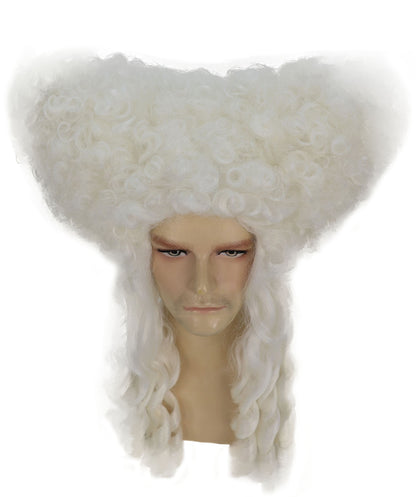 Wigs2you H-7056  大人用メンズ コロニアル ジェントルマン フルウィッグ ホワイト カーリー 合成繊維 ハロウィン、コスプレ、舞台、ロールプレイ用