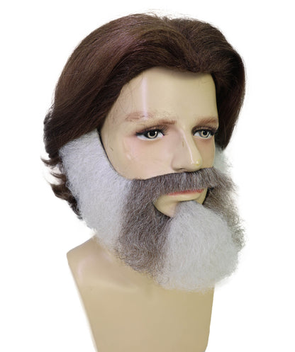 Wigs2you H-7057 大人用メンズ ワイルドマウンテン フルウィッグ 口ひげ＆あごひげ付き 合成繊維 コスチュームパーティーやフェスティバルに最適