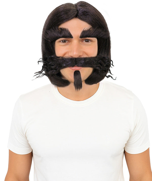 Wigs2you H-7058  大人用男性用ウィッグ（マジシャン風） ひげ・口ひげ・眉毛付き 合成繊維 ステージ・仮装パーティー用