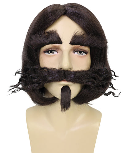 Wigs2you H-7058  大人用男性用ウィッグ（マジシャン風） ひげ・口ひげ・眉毛付き 合成繊維 ステージ・仮装パーティー用