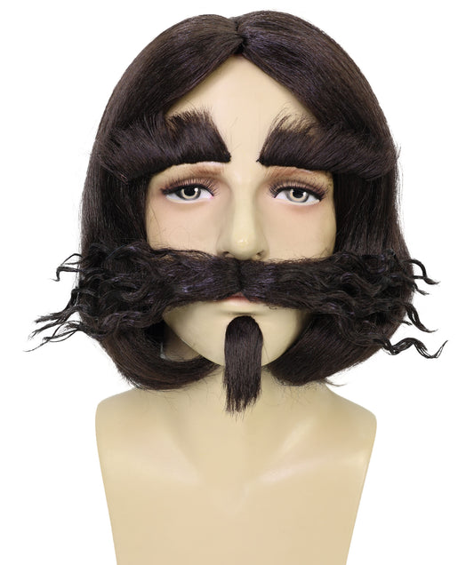 Wigs2you H-7058  大人用男性用ウィッグ（マジシャン風） ひげ・口ひげ・眉毛付き 合成繊維 ステージ・仮装パーティー用