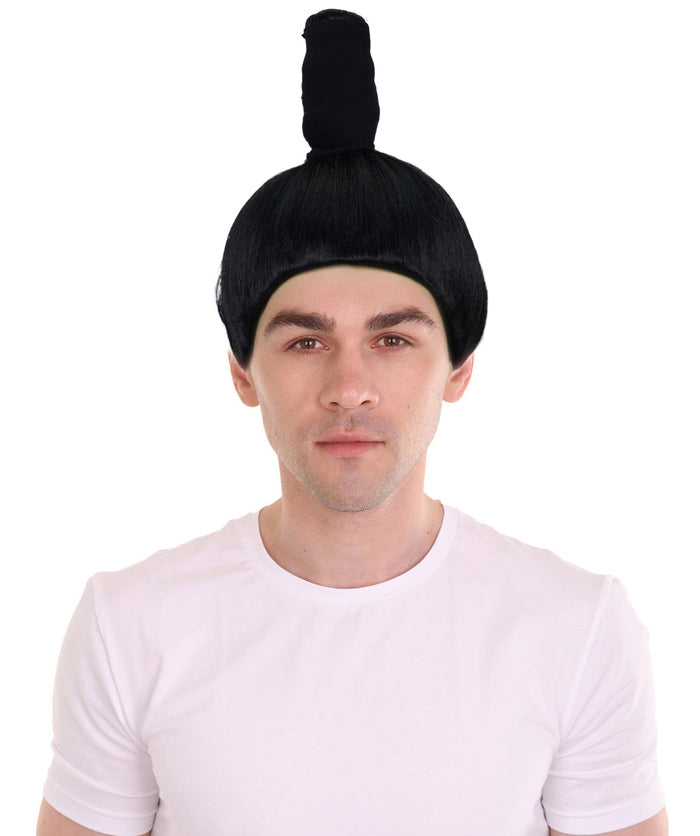 Wigs2you H-7061  大人用男性用相撲取りフルウィッグ（ちょんまげ付き）合成繊維製。日本の武士のコスプレ、ハロウィン、コスチュームイベントに最適。