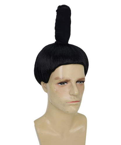 Wigs2you H-7061  大人用男性用相撲取りフルウィッグ（ちょんまげ付き）合成繊維製。日本の武士のコスプレ、ハロウィン、コスチュームイベントに最適。