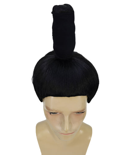 Wigs2you H-7061  大人用男性用相撲取りフルウィッグ（ちょんまげ付き）合成繊維製。日本の武士のコスプレ、ハロウィン、コスチュームイベントに最適。