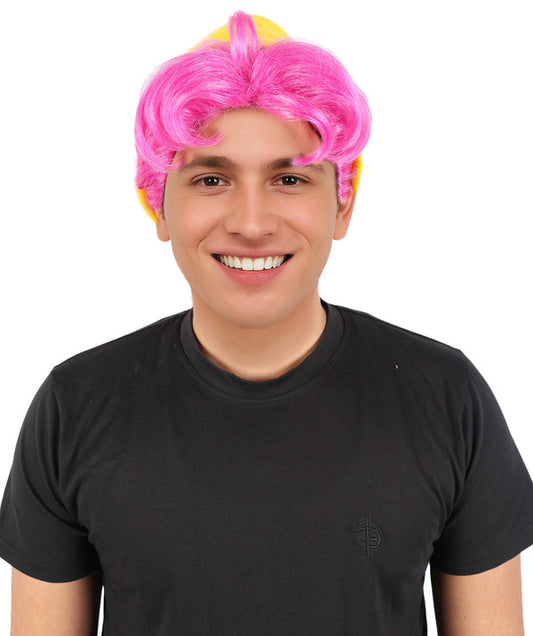 Wigs2you H-7065 大人用メンズ ファンタジーポップアイドル フルウィッグ 帽子付き ロングストレート 合成繊維 ハロウィン、コスプレ、パーティー、ステージイベントに