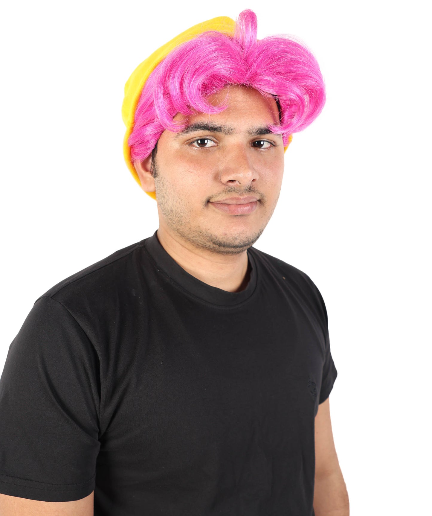 Wigs2you H-7065 大人用メンズ ファンタジーポップアイドル フルウィッグ 帽子付き ロングストレート 合成繊維 ハロウィン、コスプレ、パーティー、ステージイベントに