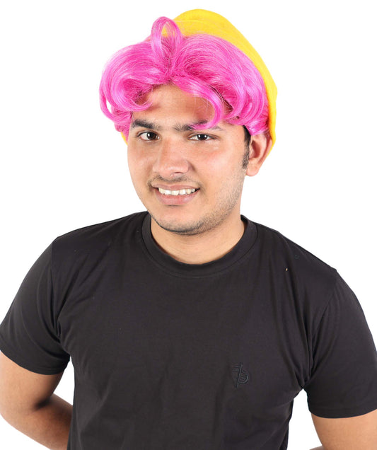 Wigs2you H-7065 大人用メンズ ファンタジーポップアイドル フルウィッグ 帽子付き ロングストレート 合成繊維 ハロウィン、コスプレ、パーティー、ステージイベントに