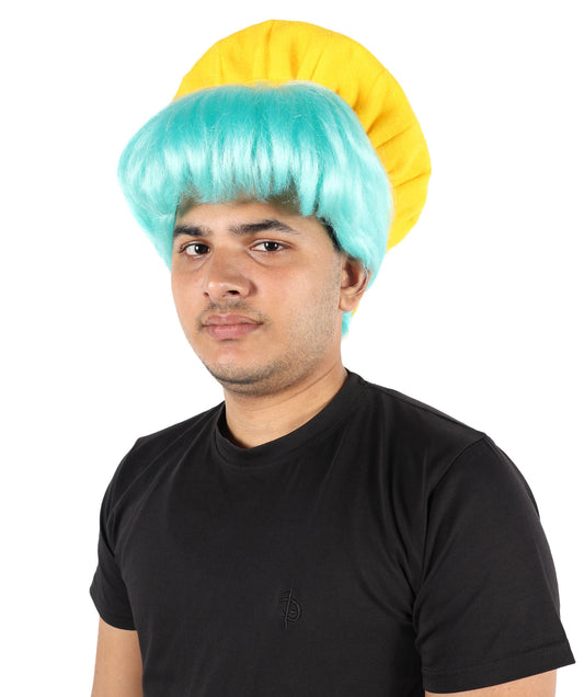 Wigs2you H-7066 大人用メンズショートブルーレイクフルウィッグ ソフト合成繊維 アニメ、舞台公演、コスチュームイベントに最適