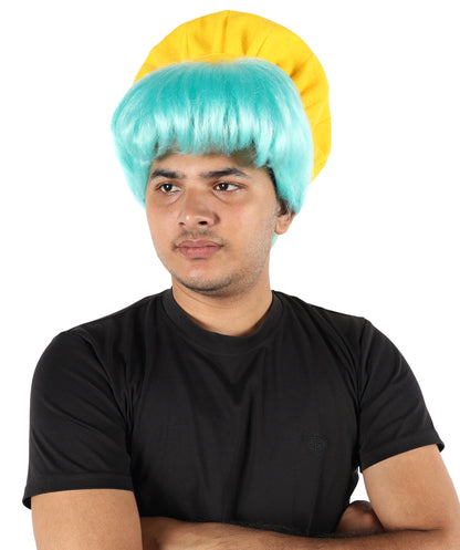 Wigs2you H-7066 大人用メンズショートブルーレイクフルウィッグ ソフト合成繊維 アニメ、舞台公演、コスチュームイベントに最適