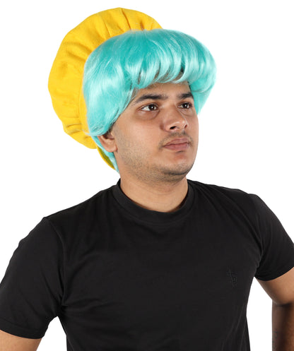 Wigs2you H-7066 大人用メンズショートブルーレイクフルウィッグ ソフト合成繊維 アニメ、舞台公演、コスチュームイベントに最適
