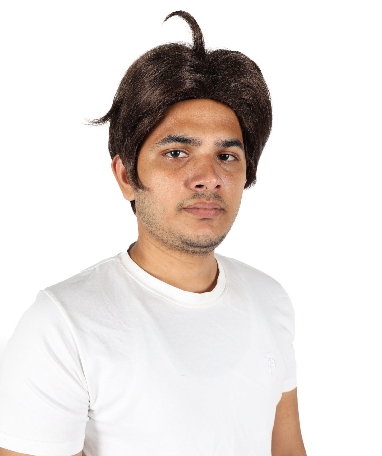 Wigs2you H-7067 大人用 メンズ ショート スパイキー フルウィッグ ダークブラウン 難燃性合成繊維 調節可能なキャップ付き コスチュームやコスプレに