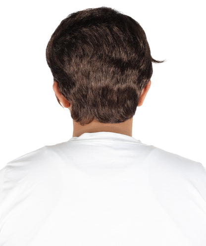 Wigs2you H-7067 大人用 メンズ ショート スパイキー フルウィッグ ダークブラウン 難燃性合成繊維 調節可能なキャップ付き コスチュームやコスプレに