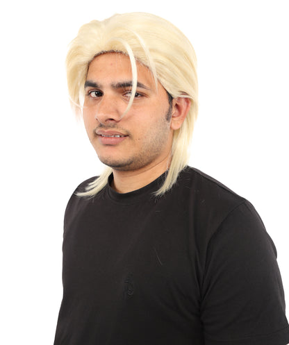 Wigs2you H-7074  大人男性用高級クチュール風フルウィッグ エレガントな合成繊維製。ハイファッションなコスプレ、パーティー、ステージパフォーマンスに最適