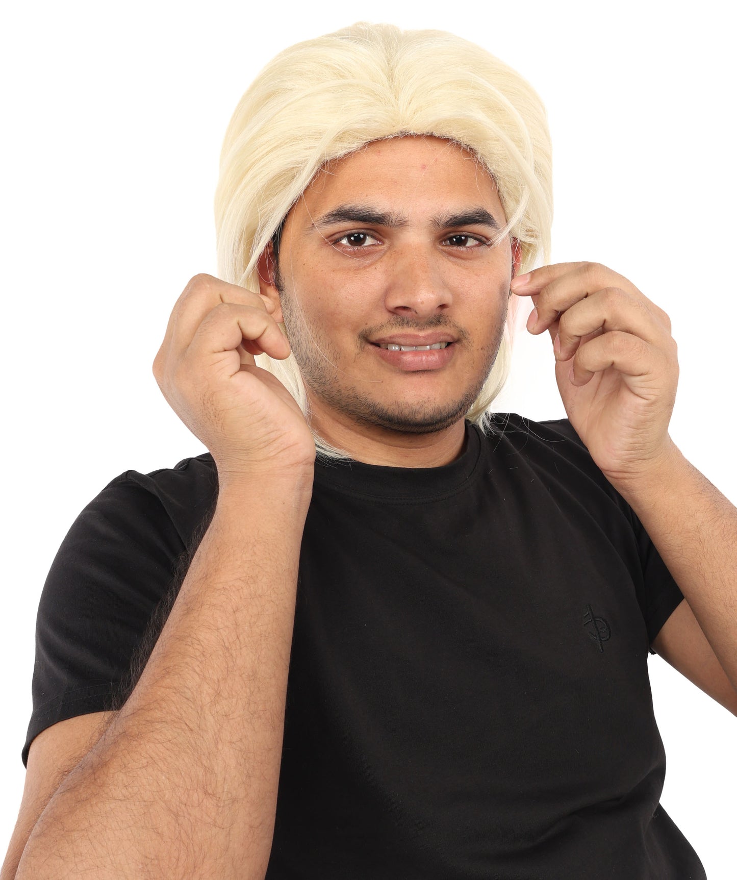 Wigs2you H-7074  大人男性用高級クチュール風フルウィッグ エレガントな合成繊維製。ハイファッションなコスプレ、パーティー、ステージパフォーマンスに最適