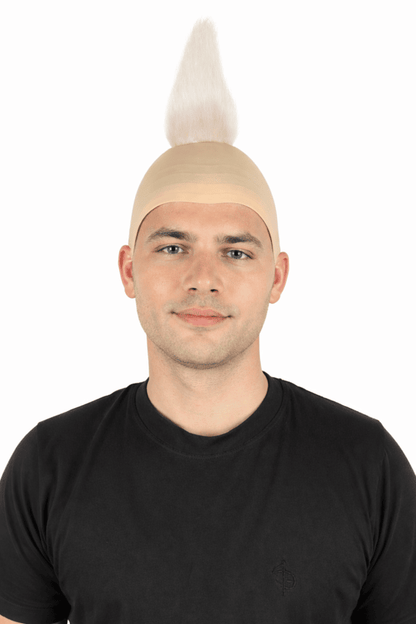 Wigs2you H-7077 大人用 メンズ 科学者風 フルウィッグ ホワイト タフツ付き 合成繊維 コスプレ、ハロウィン、テーマパーティーに最適