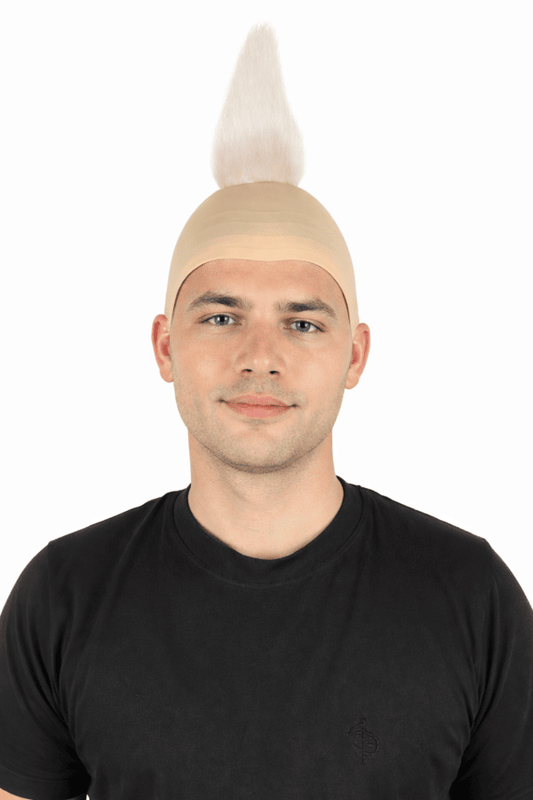 Wigs2you H-7077 大人用 メンズ 科学者風 フルウィッグ ホワイト タフツ付き 合成繊維 コスプレ、ハロウィン、テーマパーティーに最適