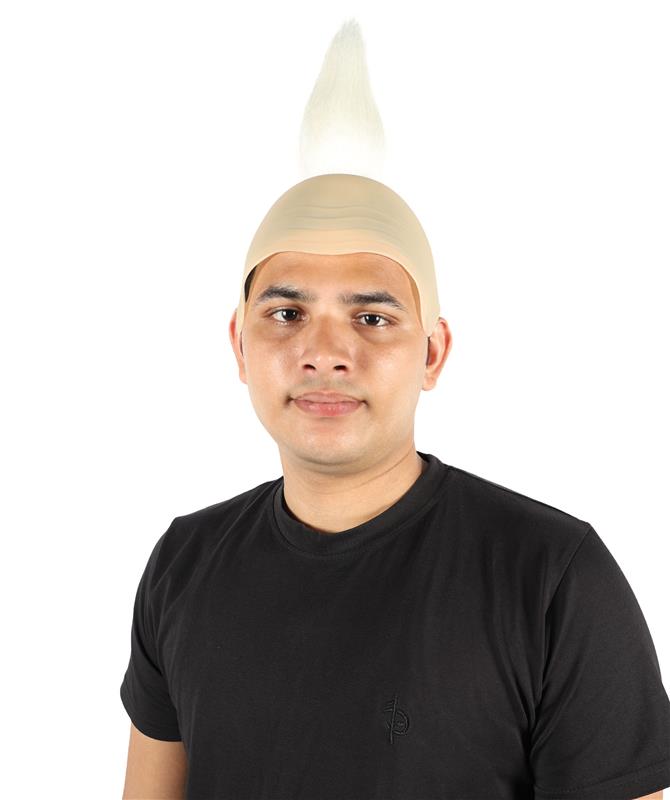 Wigs2you H-7077 大人用 メンズ 科学者風 フルウィッグ ホワイト タフツ付き 合成繊維 コスプレ、ハロウィン、テーマパーティーに最適
