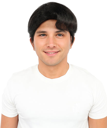 Wigs2you H-7079 大人用 メンズ ショート レイヤード フルウィッグ ブラック 耐熱合成繊維 コスプレ、普段使い、仮装イベントに最適