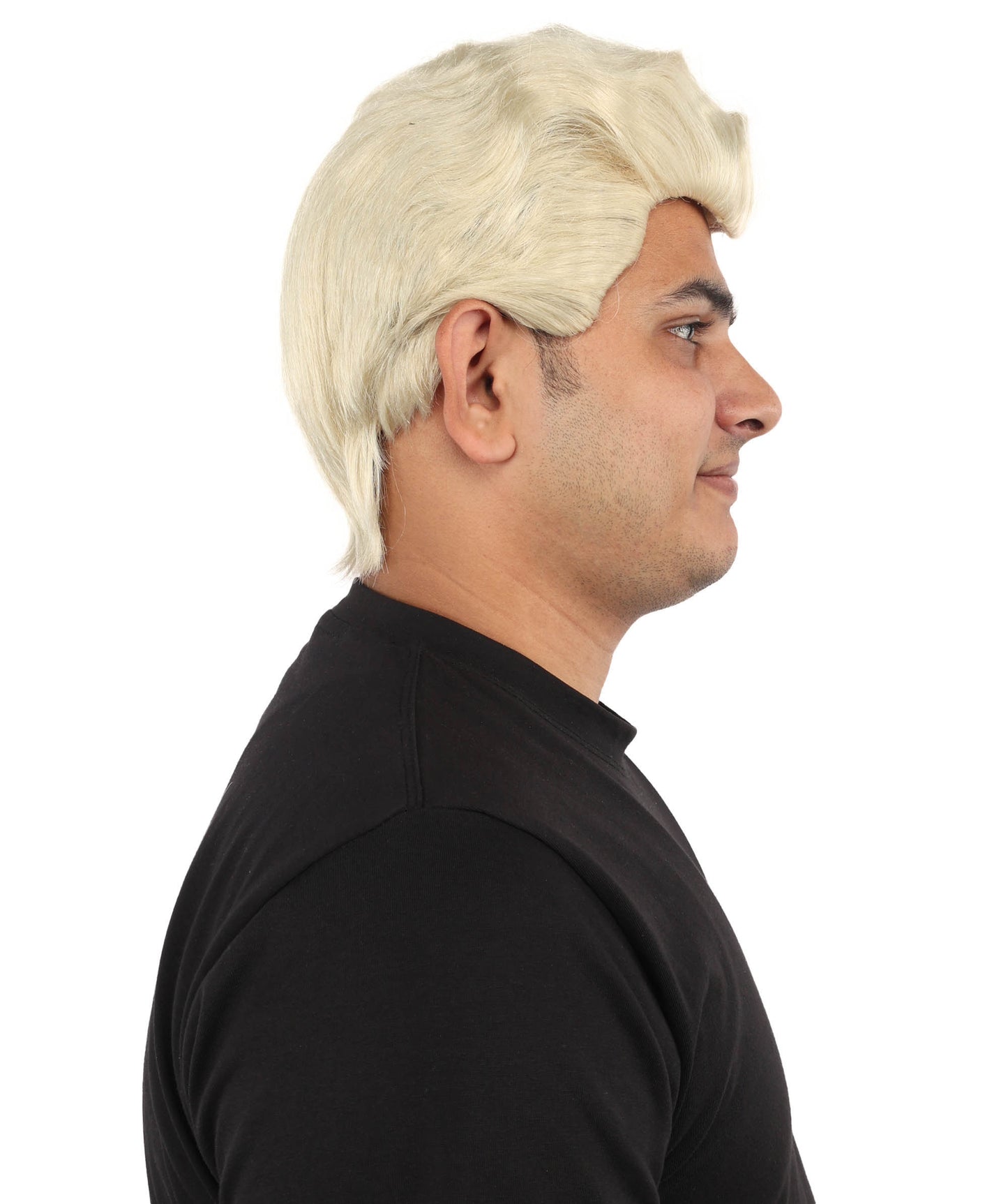 Wigs2you H-7084  大人用 メンズ レトロ シルバーブロンド ショート フルウィッグ 合成繊維 調節可能なキャップ付き コスプレ、ハロウィン、舞台、テーマイベントに最適