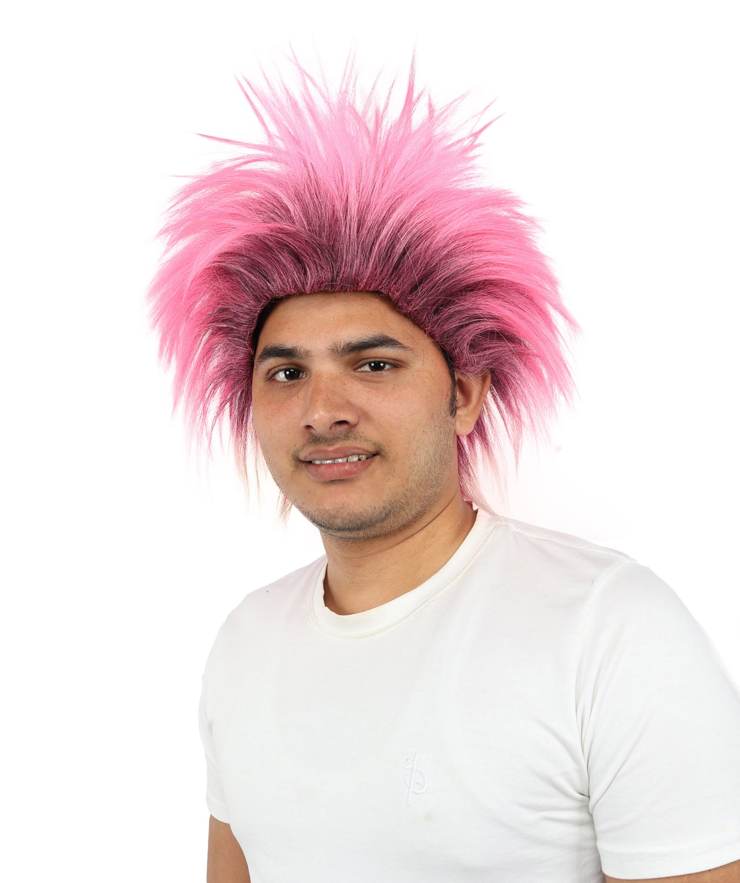 Wigs2you H-7092 大人男性用パーティーパンクウィッグ｜ミディアムスパイクマルチカラーヘアスタイル、調節可能なストラップと合成繊維使用、コスプレ、ハロウィン、カーニバル、パーティーに最適