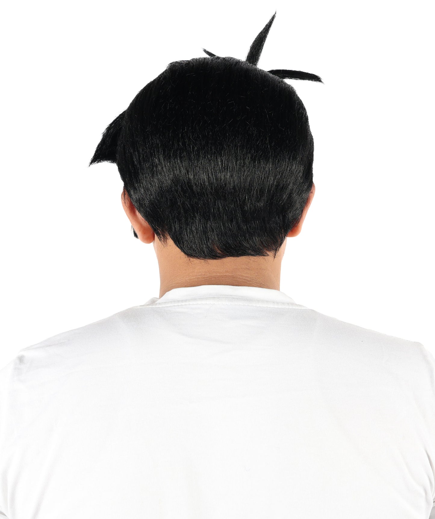 Wigs2you H-7095 大人男性用ウエスタンアウトロー風黒ウィッグ＆口ひげセット｜短めの黒色合成ウィッグとそれに合わせた口ひげ｜コスチュームパーティーやロールプレイに最適