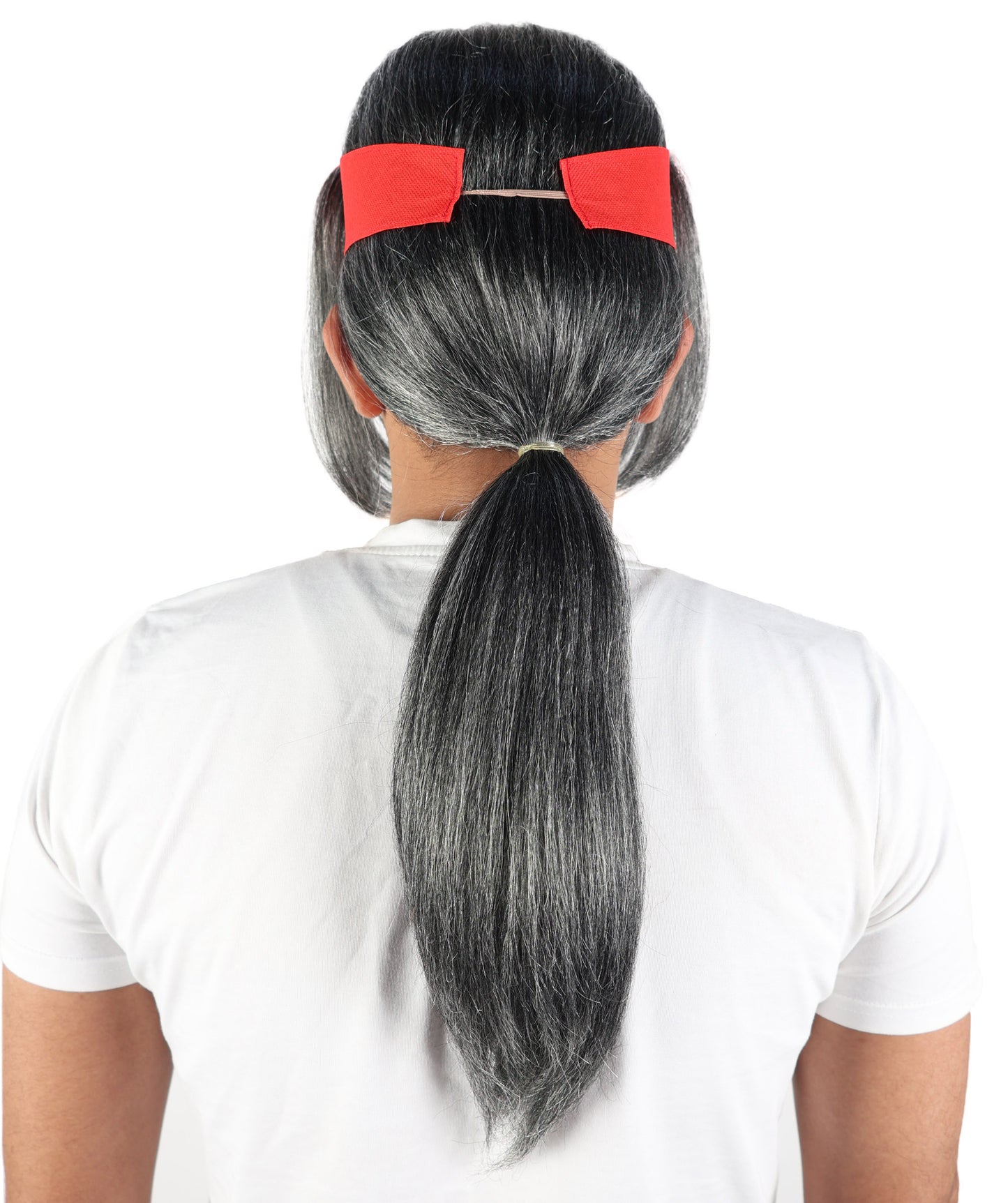 Wigs2you H-7099 大人男性用黒白ウィッグ｜調節可能なロング合成ヘアピース｜コスプレ、舞台、パーティー、テーマイベントに最適