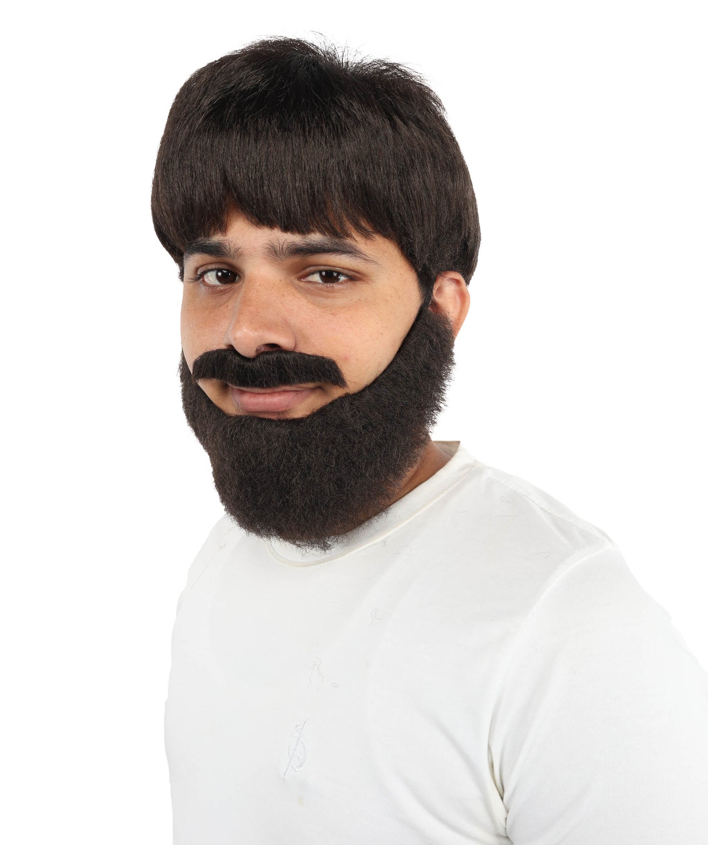 Wigs2you H-7100 大人男性用スコットランド人俳優風ウィッグ、あごひげ、口ひげセット｜ダークブラウンウィッグ｜ステージ、コスプレ、イベントに最適なサイズ調整可能