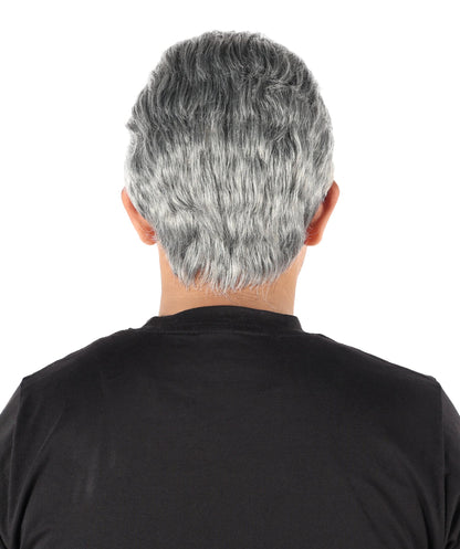 Wigs2you H-7101 大人男性用ポンパドール風ダークグレーウィッグ｜ロールプレイ、舞台公演、ハロウィンイベントに最適なクラシックレトロショートヘア