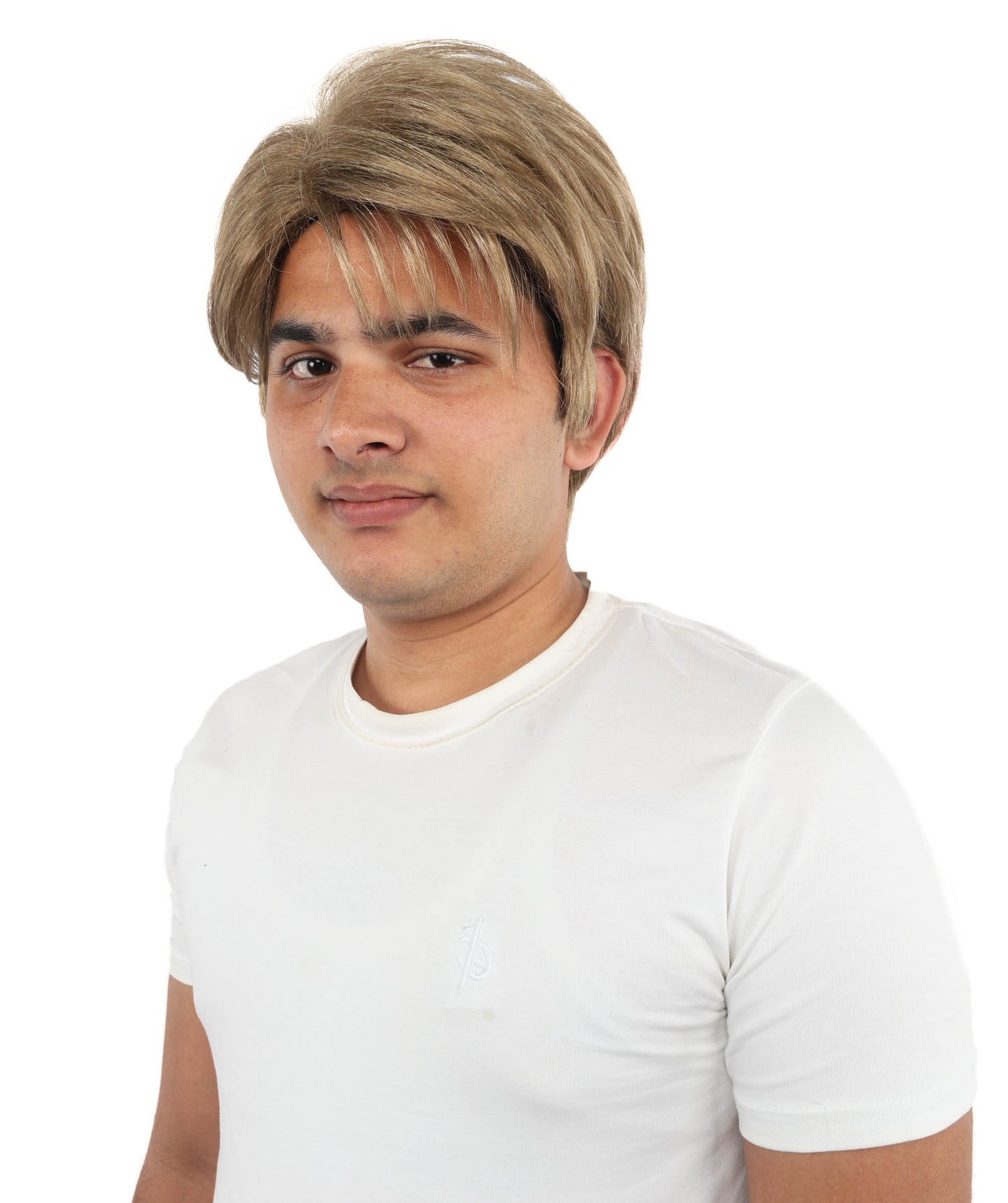 Wigs2you H-7102 大人用ショートブラウンポンパドールメンズウィッグ｜自然な質感の合成毛｜コスプレ、ハロウィン、ロールプレイに最適