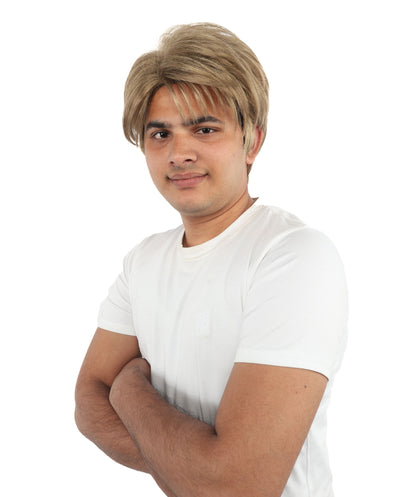 Wigs2you H-7102 大人用ショートブラウンポンパドールメンズウィッグ｜自然な質感の合成毛｜コスプレ、ハロウィン、ロールプレイに最適
