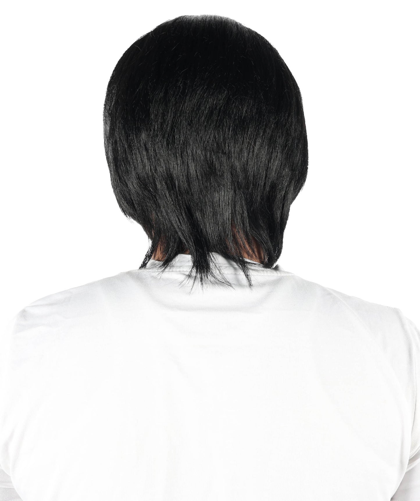 Wigs2you H-7104 大人男性用クラシックショートレイヤードブラックウィッグ｜リアルな質感の合成繊維ヘアピース｜ステージや普段使いに最適な軽量ウィッグ