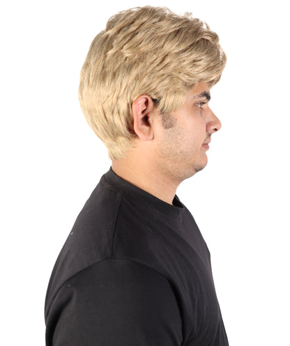 Wigs2you H-7105大人男性用エリートスタイルタスクフォースリーダーウィッグ｜サンディアッシュブロンドのタクティカルコスプレウィッグ（調節可能なキャップ付き）、ハロウィンやコンベンションに最適